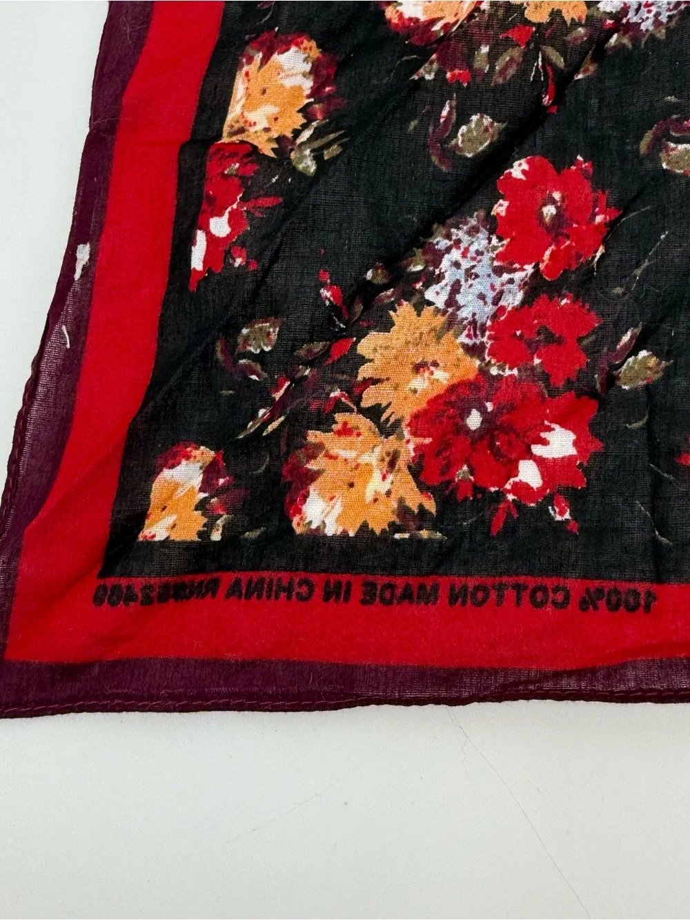 Unbranded Floral Cotton Bandana Scarf Square Accessory Colorful